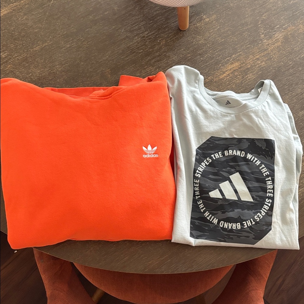 Adidas Men's Sweatshirt/Hoodie and Tee/t-shirt size 2XL